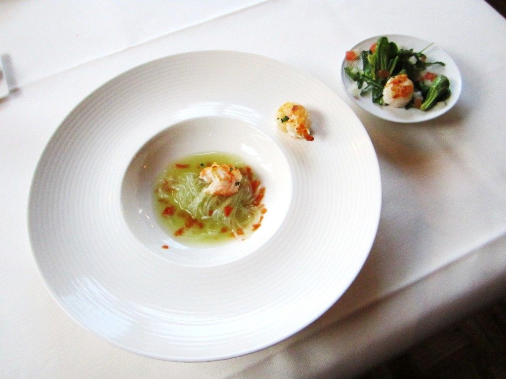 Klavertje Vier langoustine, garnaal en tomaat